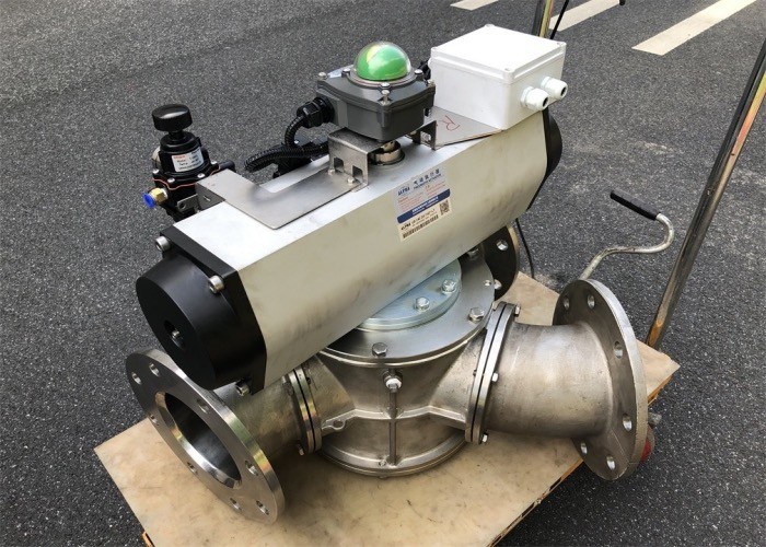 Particles Conveying SS304 0.6 Bar DN40 Two Way Diverter Valve